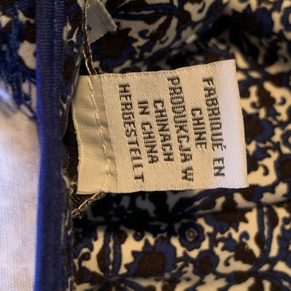 Katherine Barclay Montreal Womens Pants Size 4 Blue White Paisley - Picture 16 of 16